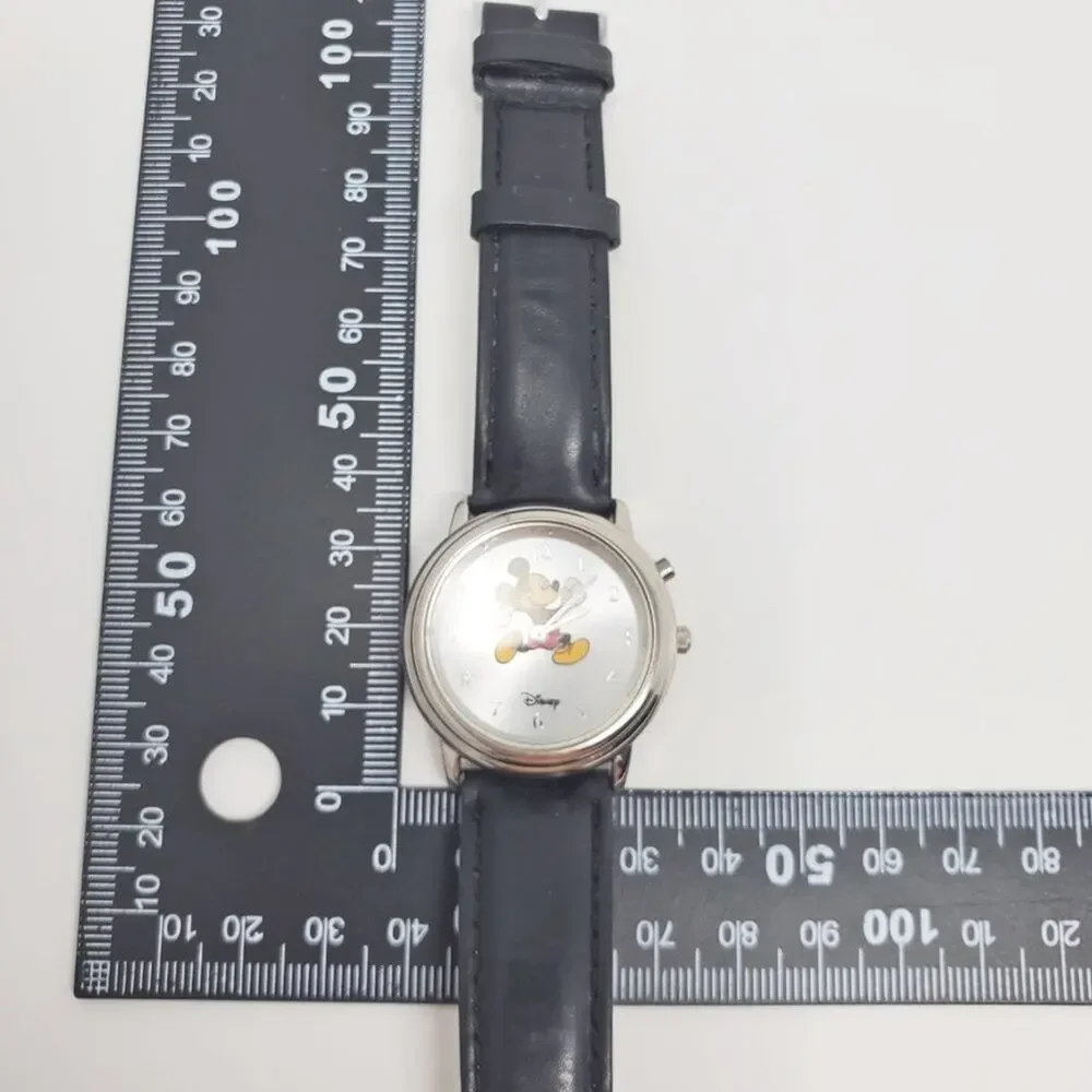 Disney X Sii Mickey Mouse Musical Silver-Tone Analog Watch